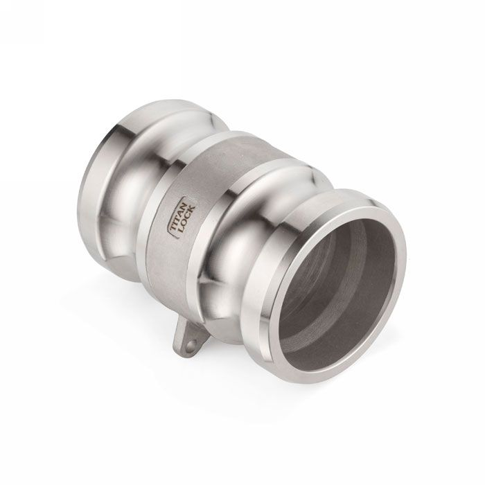 Камлок нержавеющий тип AA (переходник ниппель 1" х ниппель 1"), AISI316, TL100AASS TITAN LOCK