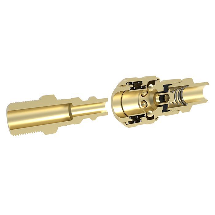 1/4in, БРС серия D, ISO 6150 B, розетка, нар.резьба, латунь TL2DFS-B TITAN LOCK