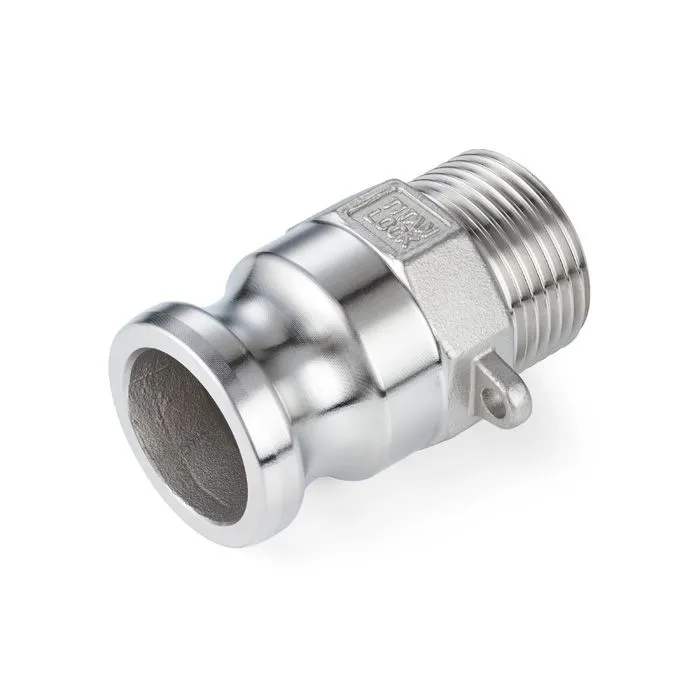 Камлок нержавеющий тип F ниппель, наруж. резьба BSP 1", AISI304, TL100FSS TITAN LOCK