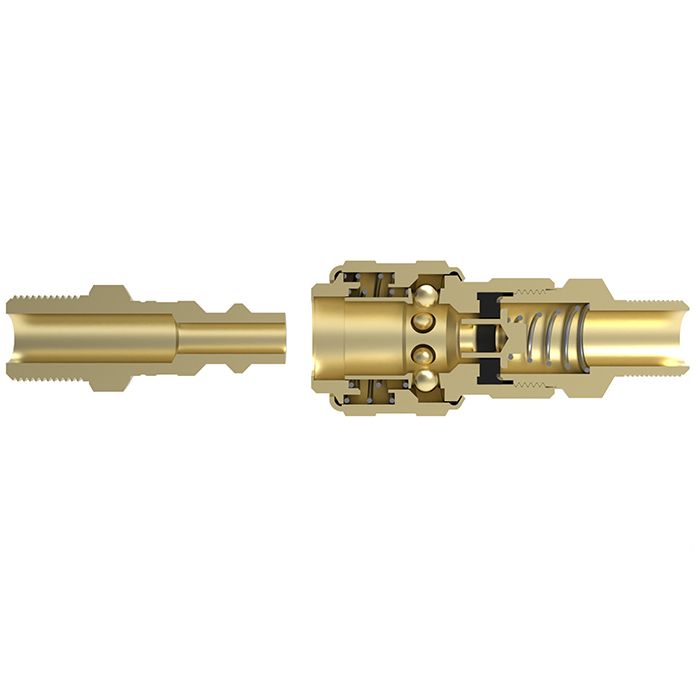 1/2in, БРС серия D, ISO 6150 B, розетка, нар.резьба, латунь TL4DFS-B TITAN LOCK