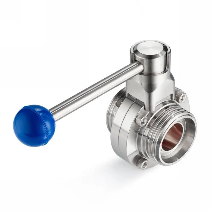 Затвор дисковый нержавеющий (AISI304) DN25, типа резьба-резьба, DIN TLSD025THS TITAN LOCK