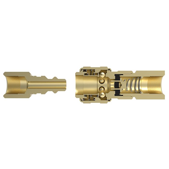 1/2in, БРС серия D, ISO 6150 B, розетка, внутр.резьба, латунь TL4DF-B TITAN LOCK