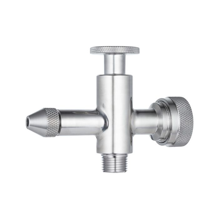 Нижний кран уровнемера с пробоотборником DN15 (трубка 20мм), нерж. 304, TL015LTLS TITAN LOCK