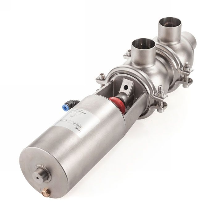 Односедельный клапан распред. с пневмоприводом, нерж. под приварку, DN65, тип 21, TL65ODVP-21-WD TITAN LOCK