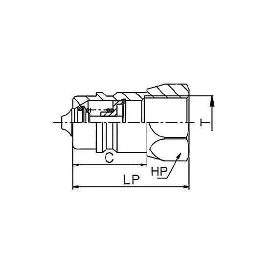 1/2 in, БРС серия M, ISO 5675, ниппель с метрической внутр. резьбой, оцинк. сталь TL4M-PF/18X1.5 TITAN LOCK