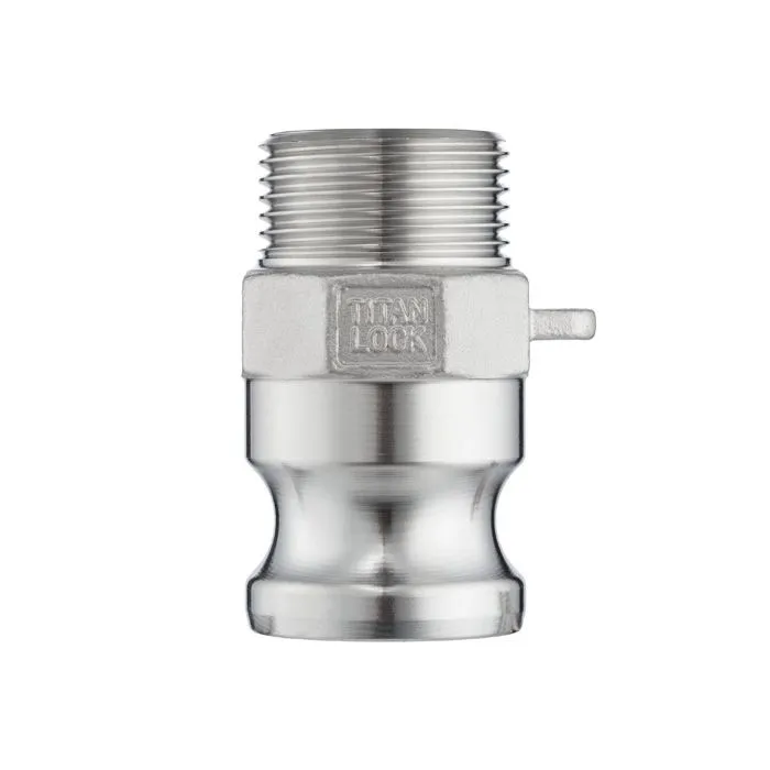 Камлок нержавеющий тип F ниппель, наруж. резьба BSP 1", AISI316, TL100FSS316 TITAN LOCK