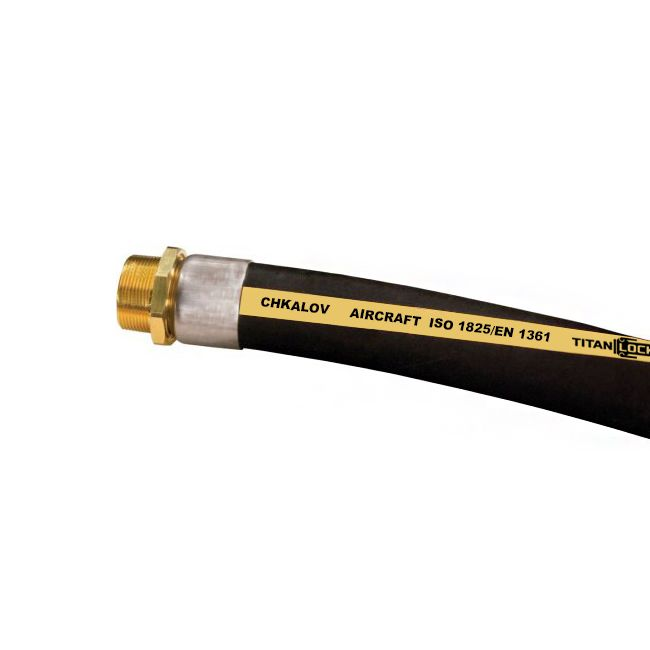 Рукав для авиационного топлива и заправки самолетов CHKALOV, нап-всас, вн.диам. 76 мм, -30C, 20 Бар, TL076CK TITAN LOCK