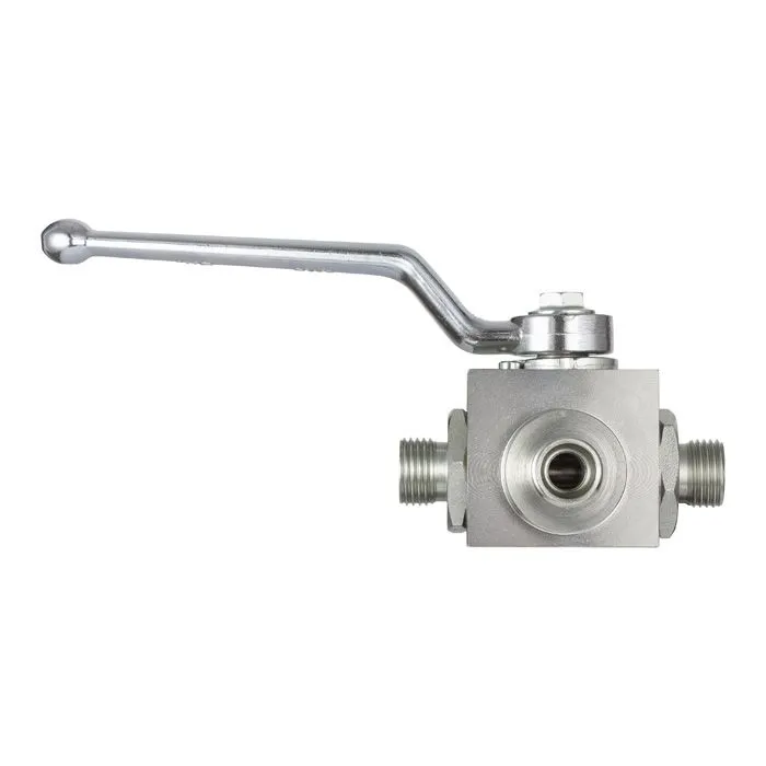 Гидравлический шаровый кран трехходовой, DN 4 (М12X1.5), типа НР, сталь, TLHYD3V3/16M TITAN LOCK