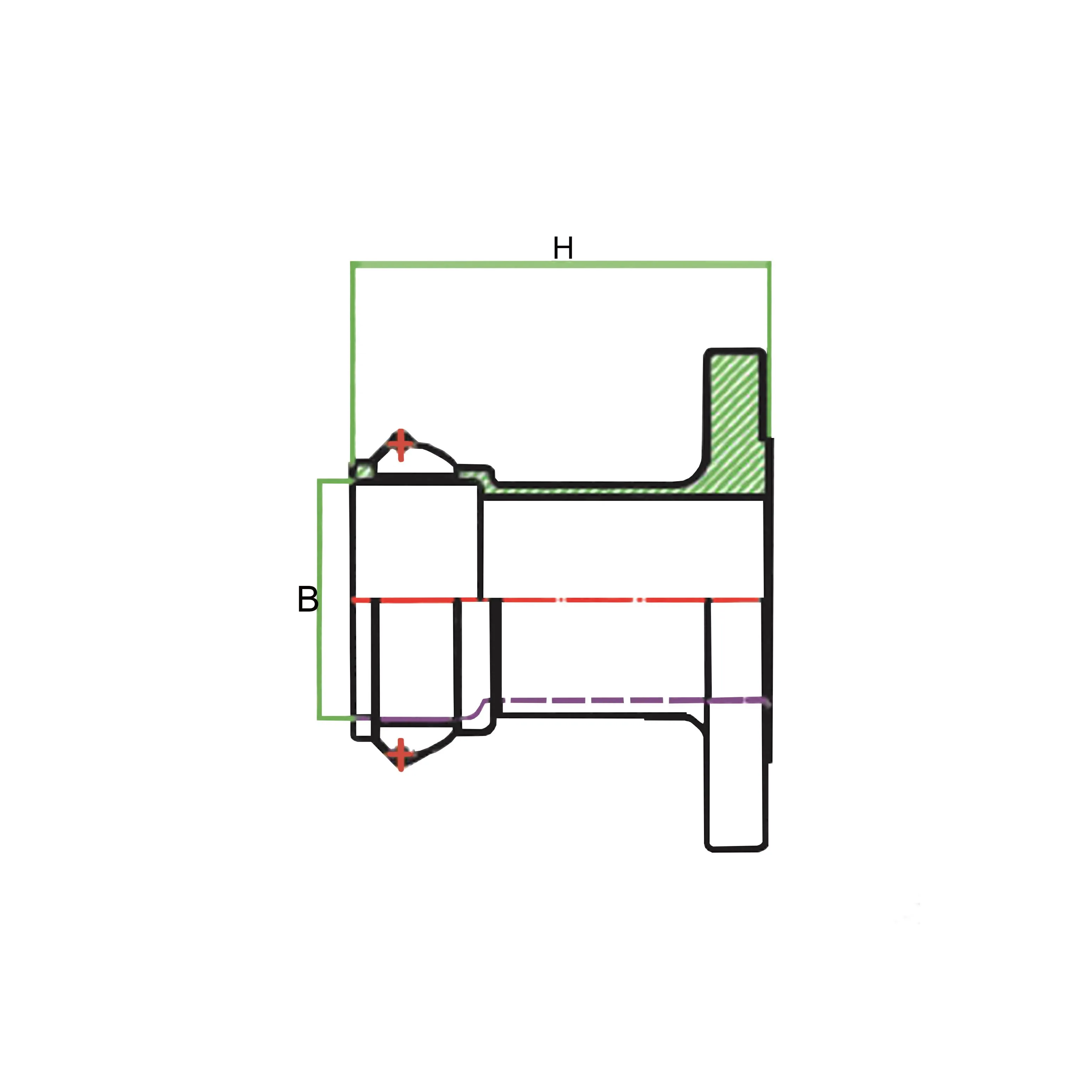 Камлок алюминиевый тип FC, розетка с фланцем 3/4", TL75FCAL TITAN LOCK