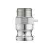Камлок нержавеющий тип F ниппель, наруж. резьба BSP 1", AISI304, TL100FSS TITAN LOCK