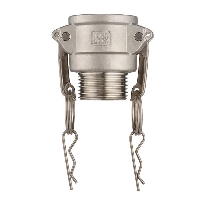 Камлок нержавеющий тип B розетка, наруж. резьба BSP 1", AISI304, TL100BSS TITAN LOCK