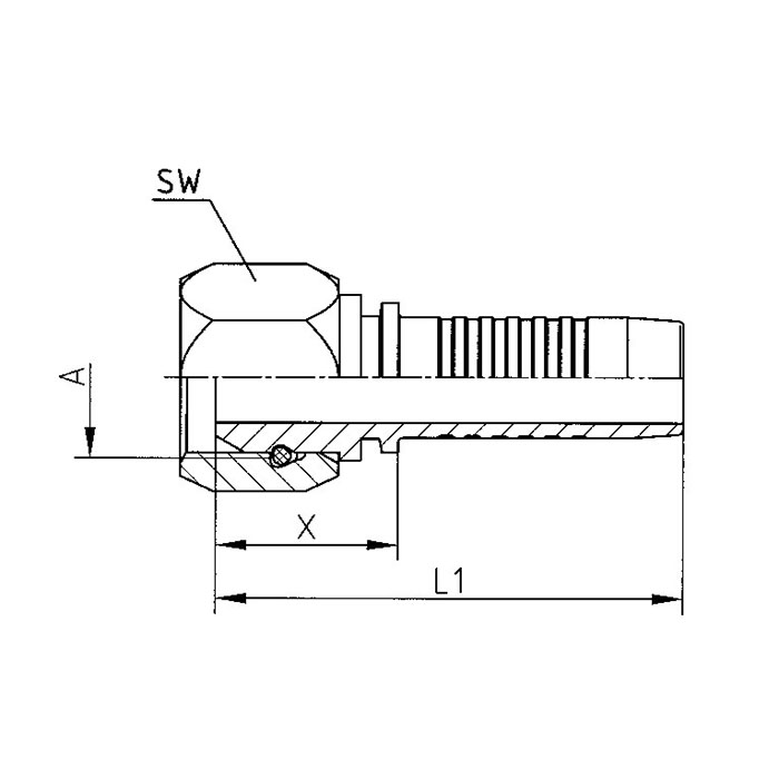 Фитинг DN 10 BSP (Г) 1/4", TL-BSP10F1/4 TITAN LOCK
