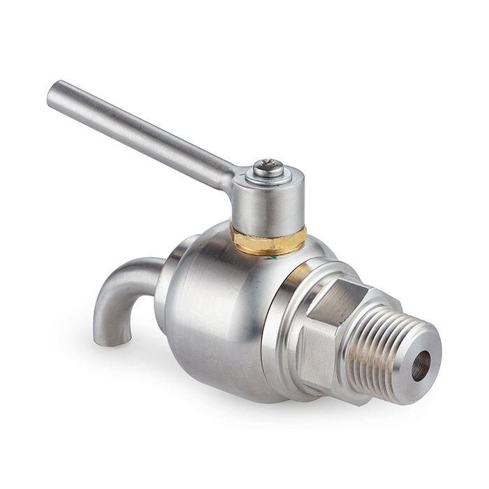 Пробоотборный кран нерж. 316, DN12, TLSC12SS TITAN LOCK