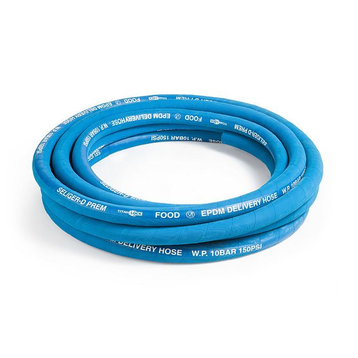 Пищевой рукав напорный «SELIGER-D-PREM», вн. диам. 19 мм, -40C, 10bar, EPDM, TL020SL-D-PR TITAN LOCK