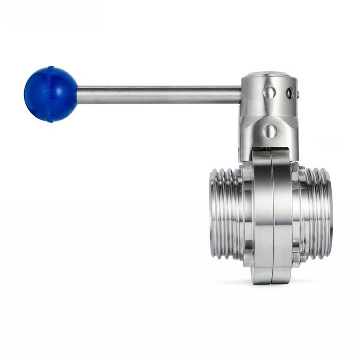 Затвор дисковый нержавеющий (AISI304) DN50, типа резьба-резьба, DIN TLSD050THS TITAN LOCK