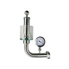 Шпунт-аппарат с манометром (левый), до 2,2 бар, резьба, DN32 нерж. 304 TL32TGMLPG-THR TITAN LOCK