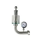 Шпунт-аппарат с манометром (левый), до 2,2 бар, резьба, DN25 нерж. 304 TL25TGMLPG-THR TITAN LOCK