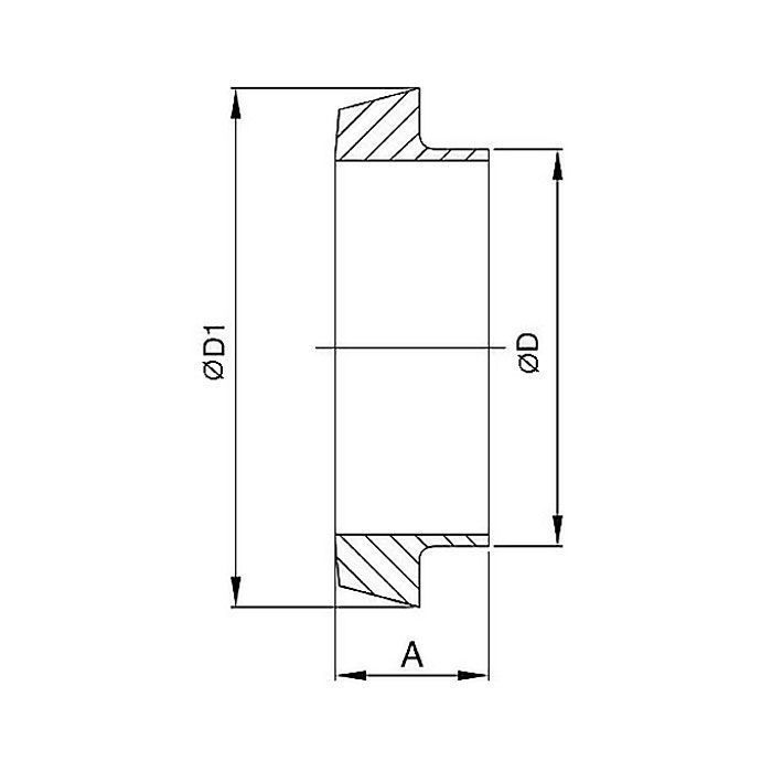 Конический штуцер под приварку DIN 11851, DN80, нерж. сталь 316, TL80CONWSS TITAN LOCK
