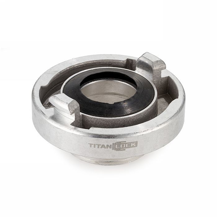 Cоединение типа Storz с наруж. резьбой, 2 1/2", KA=89, алюминий, TLSTORZ89M2.1/2 TITAN LOCK