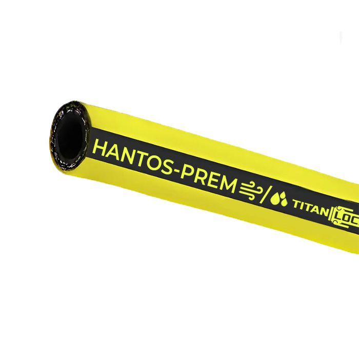 Рукав для воды и сжатого воздуха «HANTOS-PREM», желтый, вн. диам. 38мм, 28bar, TL038HS-PR TITAN LOCK