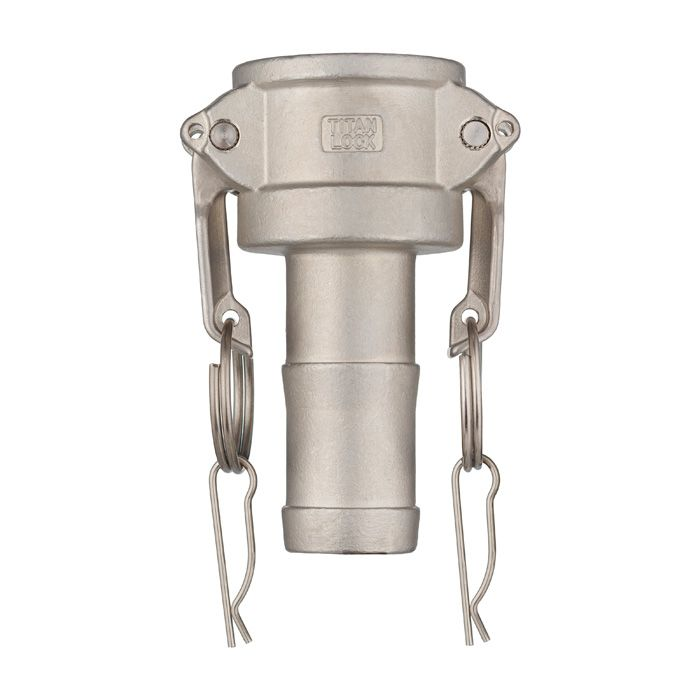 Камлок нержавеющий тип C, розетка с хвостовиком 3/4", AISI316, TL75CSS316 TITAN LOCK