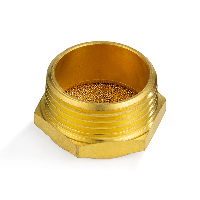 Пневмоглушитель, наруж.резьба M5, латунь, тип BSLM, TLP-BSLM-05 TITAN LOCK