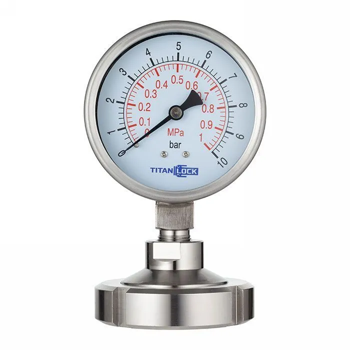 Манометр нержавеющий с мембранным разд.,10/0,2 Бар, гайка DN65, корп. 150мм, TLSPG65/150MN TITAN LOCK