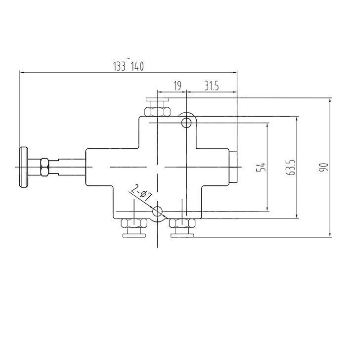 Интерлок для пневмопереключения отвода ПВС, алюминий, TL400INTP TITAN LOCK