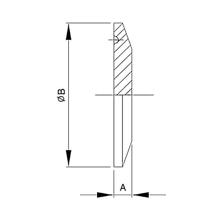 Заглушка Clamp DN125 нерж. 316, фланец 155мм, DIN TL125PCL-2 TITAN LOCK