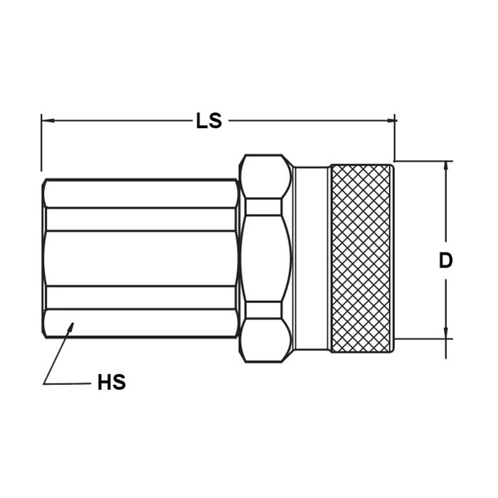 3/4in, БРС серия E (VEP) резьбовая, розетка, оцинк. сталь TL6EF TITAN LOCK