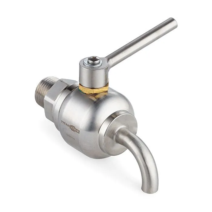 Пробоотборный кран нерж. 316, DN4, TLSC4SS TITAN LOCK