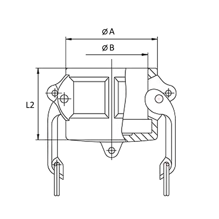 Камлок полипропиленовый тип DC, заглушка для ниппеля 1", TL100DCPP TITAN LOCK