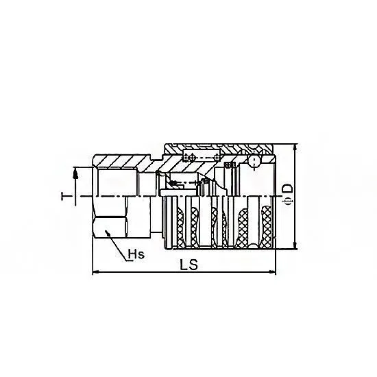 1/2 in, БРС серия M, ISO 5675, розетка с метрической внутр. резьбой, оцинк. сталь TL4M-SF/18X1.5 TITAN LOCK