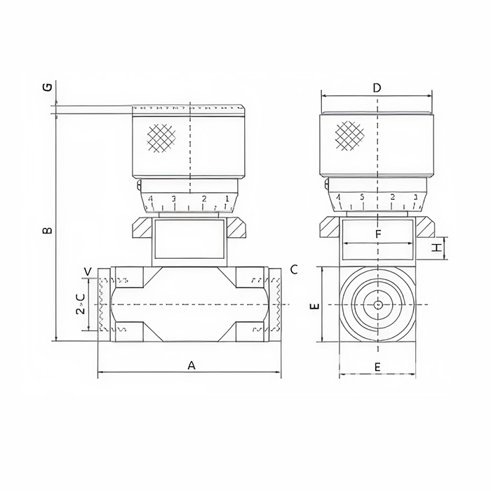 Гидравлический дроссель двунаправленный, 1/4", BP/BP, сталь, TL2WHT1/4FF TITAN LOCK