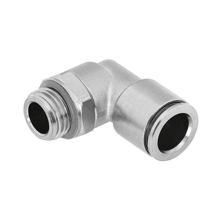 Фитинг цанговый угловой 12 мм, наруж. резьба 1/4",  нерж.сталь, тип PL, TLP-PL12-02SS TITAN LOCK
