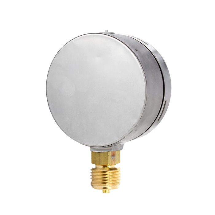 Манометр нержавеющий виброустойчивый, 16/0,2 Бар, корп.63мм, креп.снизу 3/8, TLSPGV63D3/8 TITAN LOCK