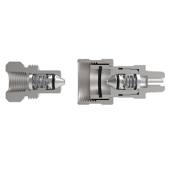1/4in, БРС серия T резьбовая, ISO 14540, ниппель, оцинк. cталь, резьба NPT TL2TMN TITAN LOCK