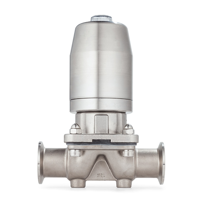 Мембранный клапан нерж.316 типа clamp, с пневмоприводом (нерж.), DN32 DIN TL32DVCL-PS TITAN LOCK