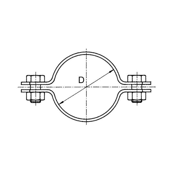 Хомут трубный без ножки DN32 (33,7-35 мм), нерж. 304, TL032FPS TITAN LOCK