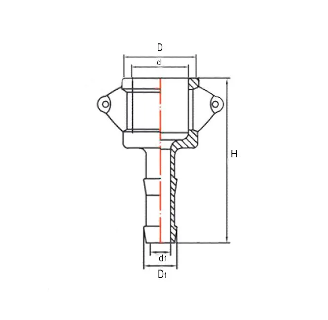 Камлок нержавеющий тип С, розетка с хвостовиком 1", AISI304, TL100CSS TITAN LOCK