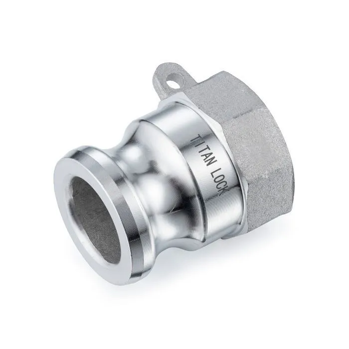 Камлок алюминиевый тип А серия "EcoLine" ниппель, внутр. резьба BSP 1", TL100AAL-EL TITAN LOCK