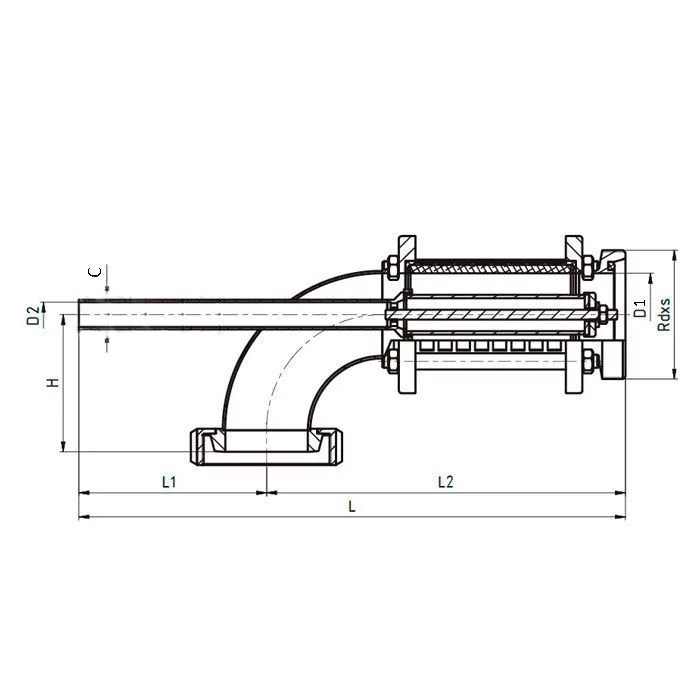 Свеча насытительная нержавеющая (распылитель керамика) DN40, TLSC150SPС TITAN LOCK
