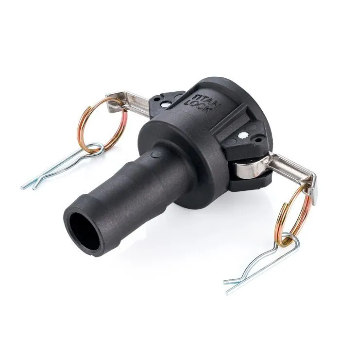 Камлок полипропиленовый тип С, розетка с хвостовиком 1", TL100CPP TITAN LOCK