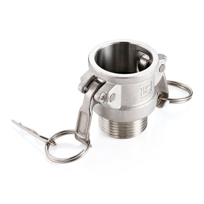 Камлок нержавеющий тип B розетка, наруж. резьба BSP 3/4", AISI316, TL75BSS316 TITAN LOCK