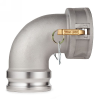 Камлок алюминиевый тип DА (переходник 90° розетка 4" х ниппель 4"), TL400DAAL90 TITAN LOCK