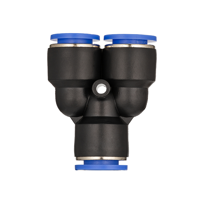 Фитинг-переходник цанговый Y-образный, 10-8-8 мм, пластик, тип PW, TLP-PW10-8 TITAN LOCK