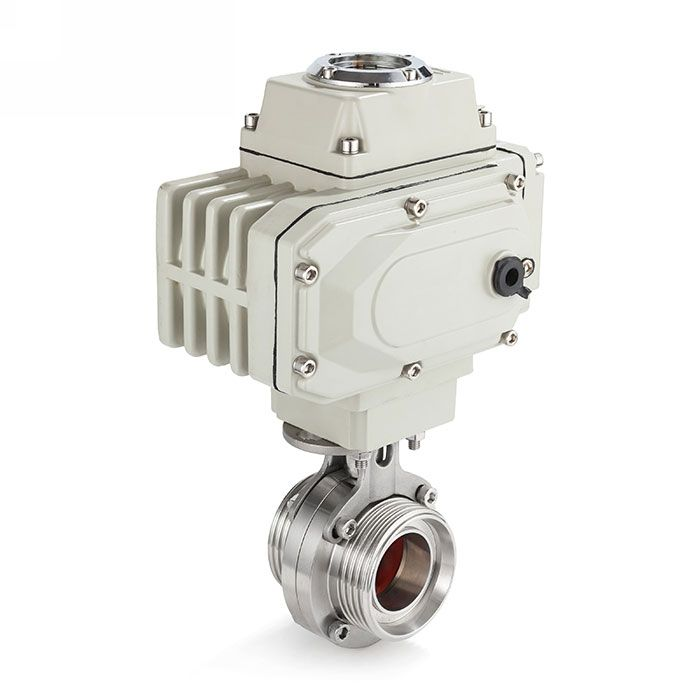 Затвор дисковый с электроприводом нерж. 304 DN65, тип резьба-резьба, DIN TLSD65THS-E TITAN LOCK