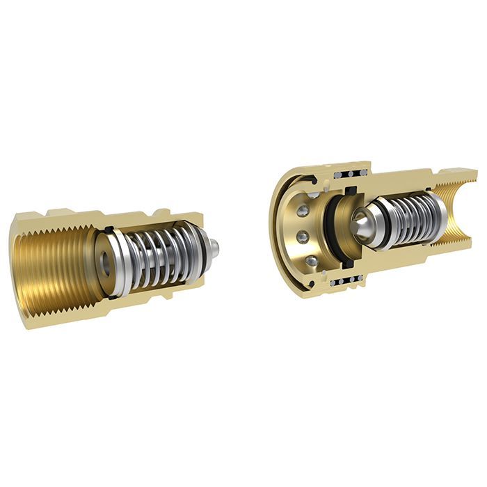 1/4in, БРС серия B, ISO 7241-B, розетка, латунь TL2BF-B TITAN LOCK
