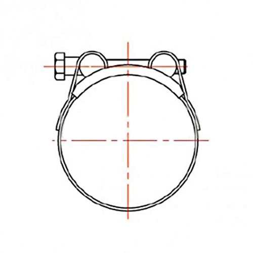 Усиленный хомут (36-39 мм), оцинк. сталь TL36-39RC TITAN LOCK