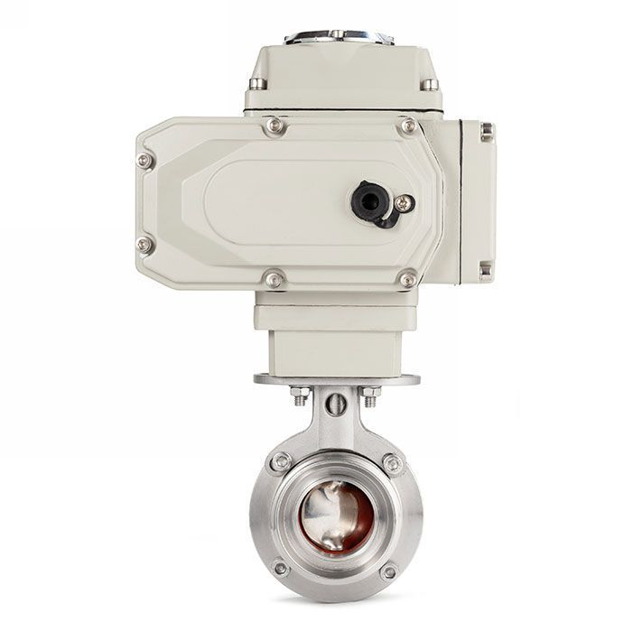 Затвор дисковый с электроприводом нерж. 304 DN65, тип резьба-резьба, DIN TLSD65THS-E TITAN LOCK